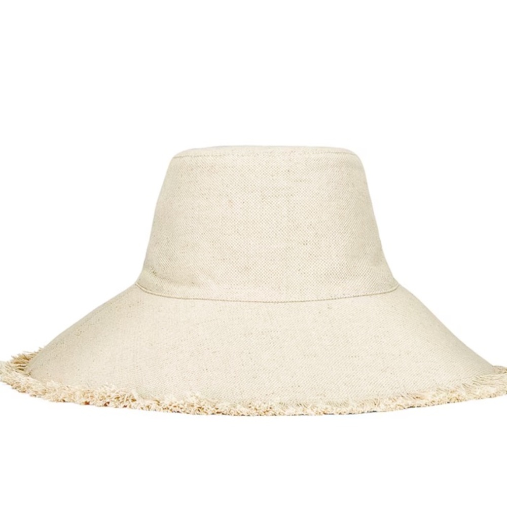 Hat Attack Wide-Brim Frayed Edge Sun Hat in Natural